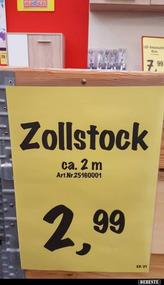 Zollstock, ca. 2m.. - Lustige Bilder | DEBESTE.de