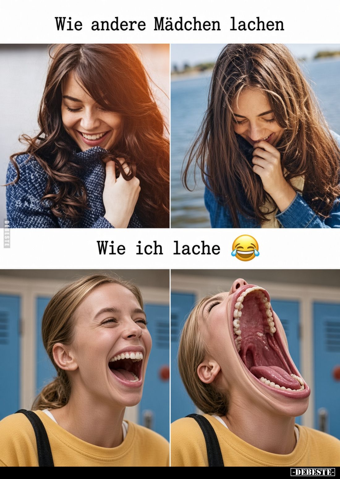 Wie andere Mädchen lachen. -
Wie ich lache.