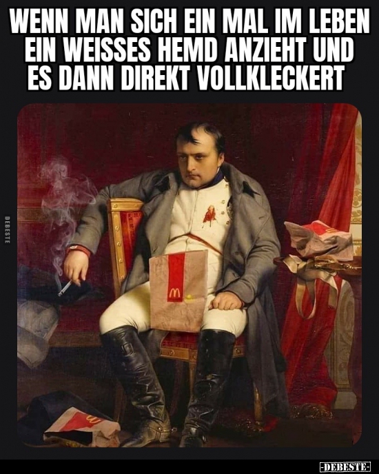 Wenn man sich ein mal im Leben ein weisses Hemd anzieht und..