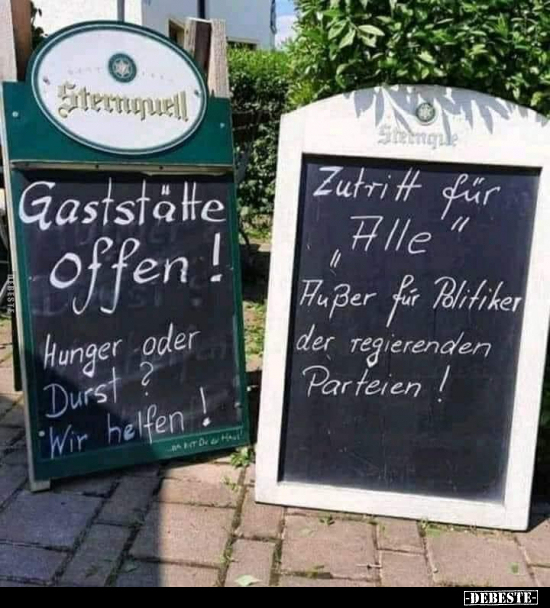 Gaststätte offen!..