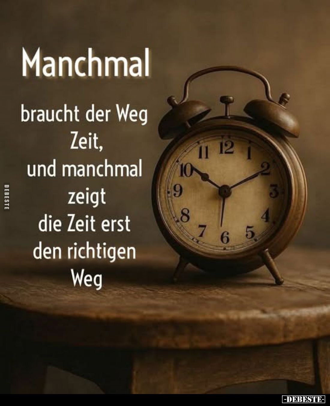 Manchmal
braucht der Weg Zeit, und manchmal zeigt die Zeit erst den richtigen Weg