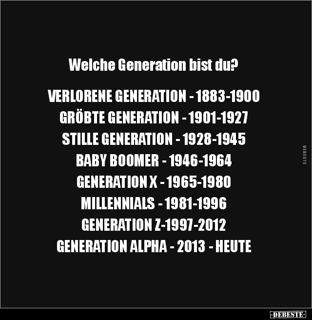 Welche Generation bist du?.. - Lustige Bilder | DEBESTE.de