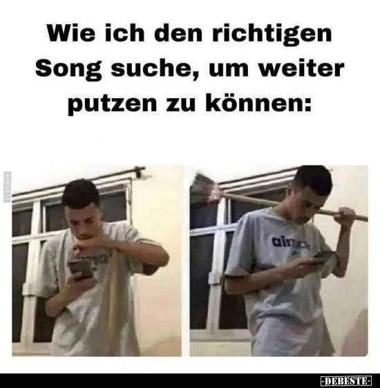 Wie ich den richtigen Song suche, um weiter putzen zu können.. - Lustige Bilder | DEBESTE.de