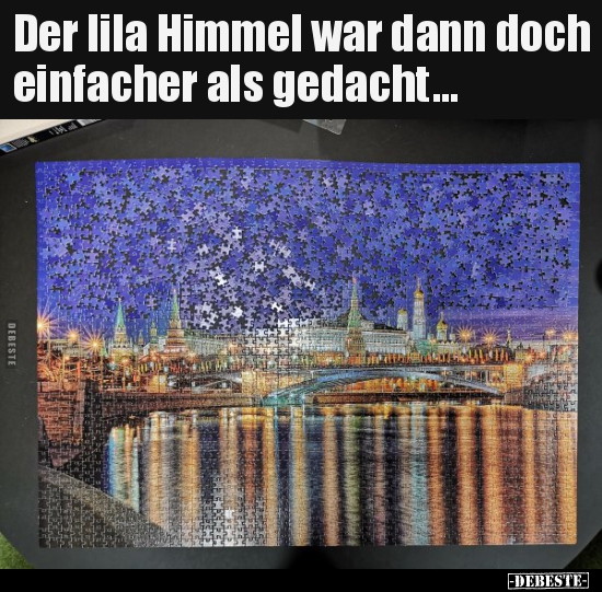 Der lila Himmel war dann doch einfacher als gedacht... - Lustige Bilder | DEBESTE.de