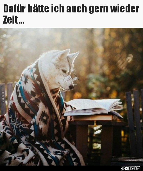 Dafür hätte ich auch gern wieder Zeit...