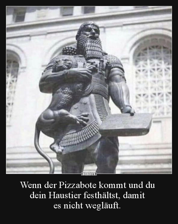 Wenn der Pizzabote kommt und du dein Haustier festhältst.. - Lustige Bilder | DEBESTE.de