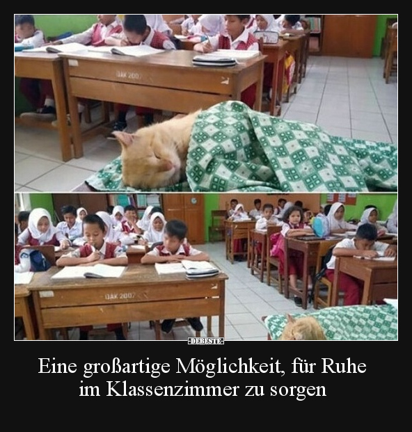 Eine großartige Möglichkeit, für Ruhe im Klassenzimmer zu.. - Lustige Bilder | DEBESTE.de