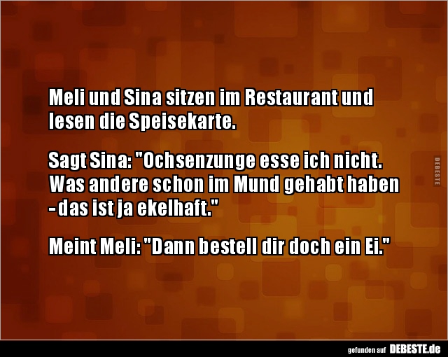 Meli und Sina sitzen im Restaurant und lesen die.. - Lustige Bilder | DEBESTE.de