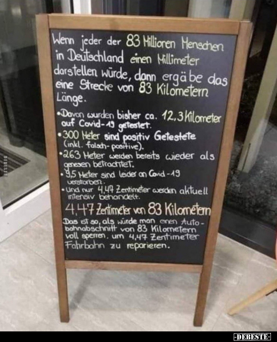 Wem jeder der 83 Millionen Menschen in Deutschland einen..