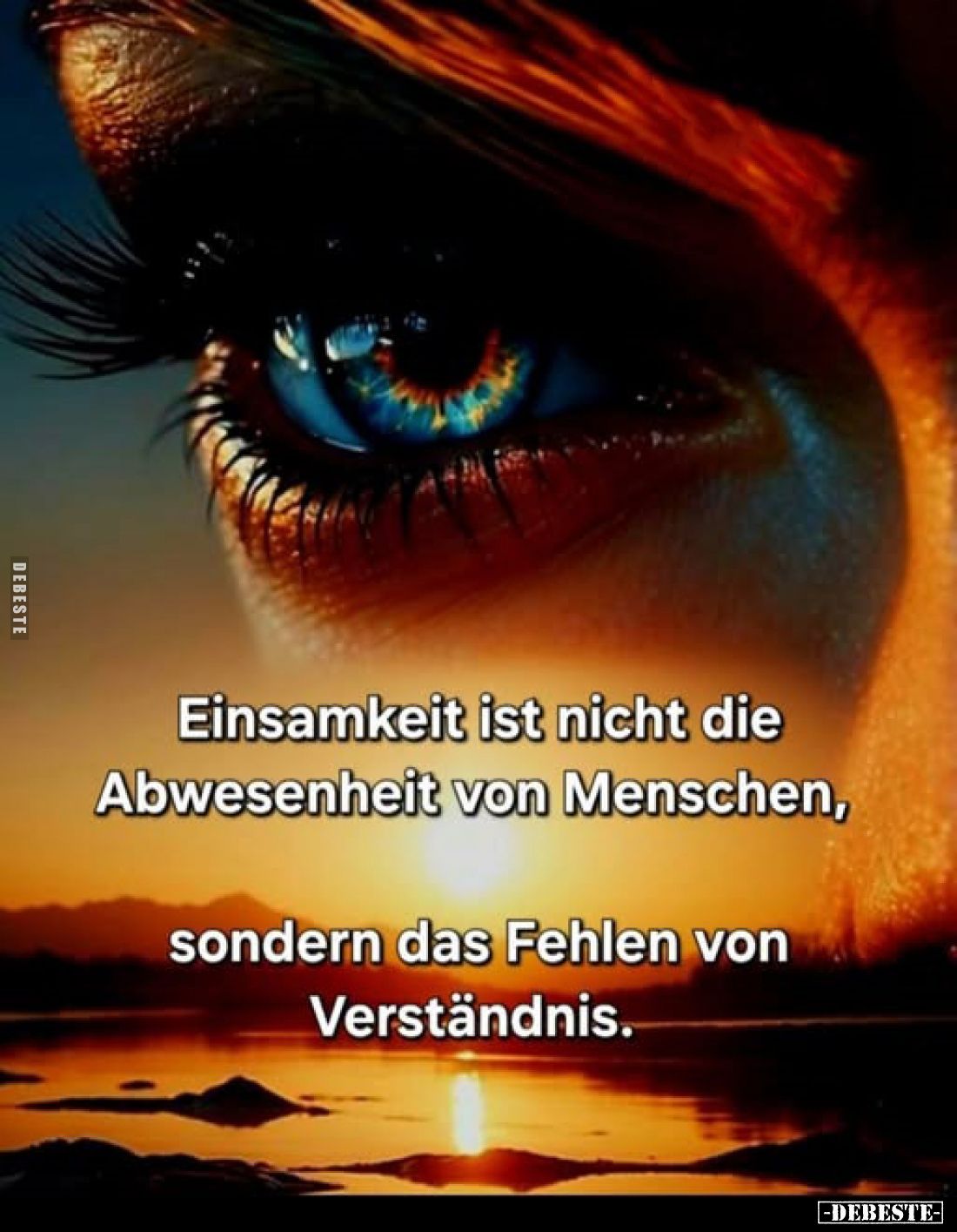 Einsamkeit ist nicht die Abwesenheit von Menschen, sondern das Fehlen von Verständnis.