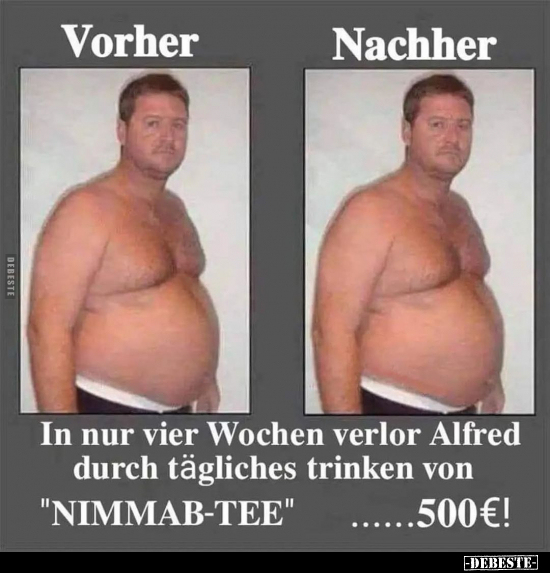 In nur vier Wochen verlor Alfred.. - Lustige Bilder | DEBESTE.de