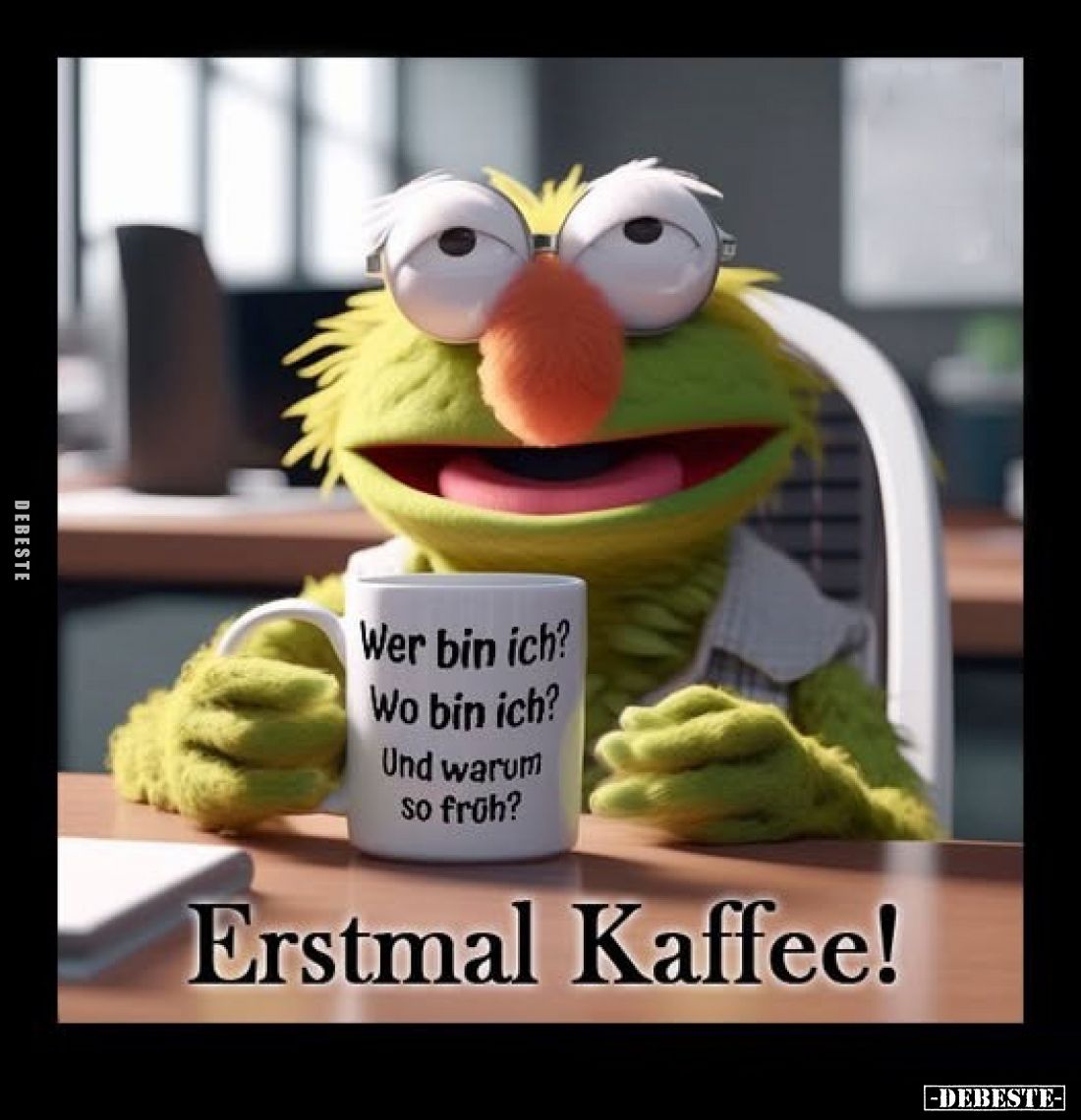 Wer bin ich?
Wo bin ich?
Und warum so früh? - Erstmal Kaffee!