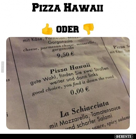 Pizza Hawaii oder.. - Lustige Bilder | DEBESTE.de