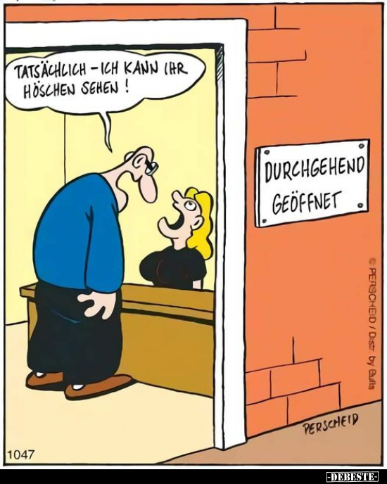 Tatsächlich - ich kann ihr Höschen sehen!