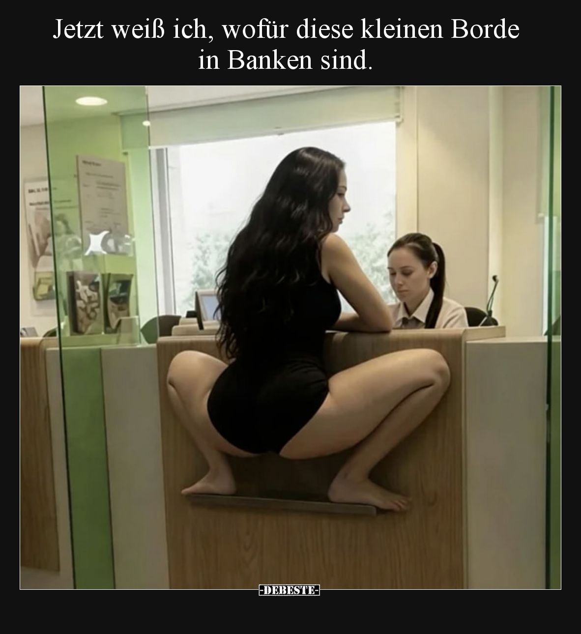 Jetzt weiß ich, wofür diese kleinen Borde in Banken sind.