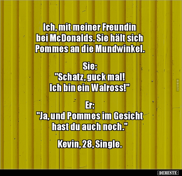 Ich, mit meiner Freundin bei McDonalds... - Lustige Bilder | DEBESTE.de