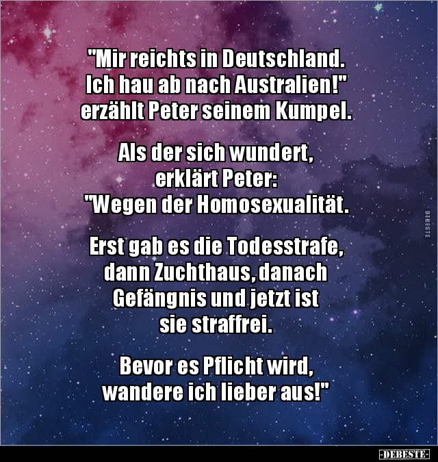 "Mir reichts in Deutschland. Ich hau ab nach Australien!".. - Lustige Bilder | DEBESTE.de