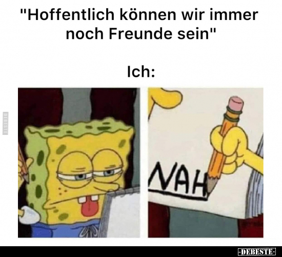 "Hoffentlich können wir immer noch Freunde sein".. - Lustige Bilder | DEBESTE.de