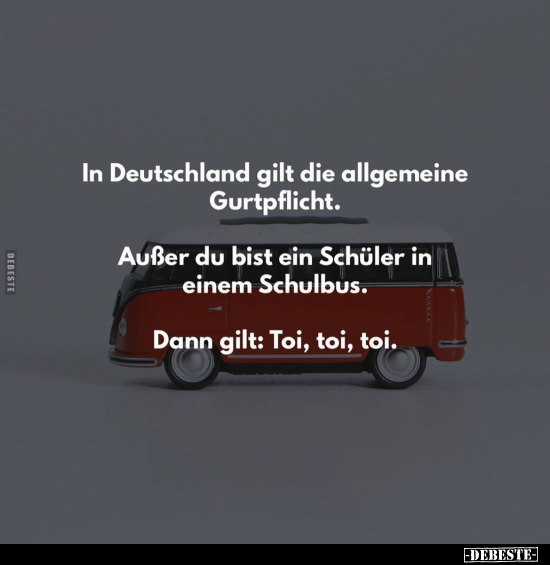 In Deutschland gilt die allgemeine Gurtpflicht.. - Lustige Bilder | DEBESTE.de