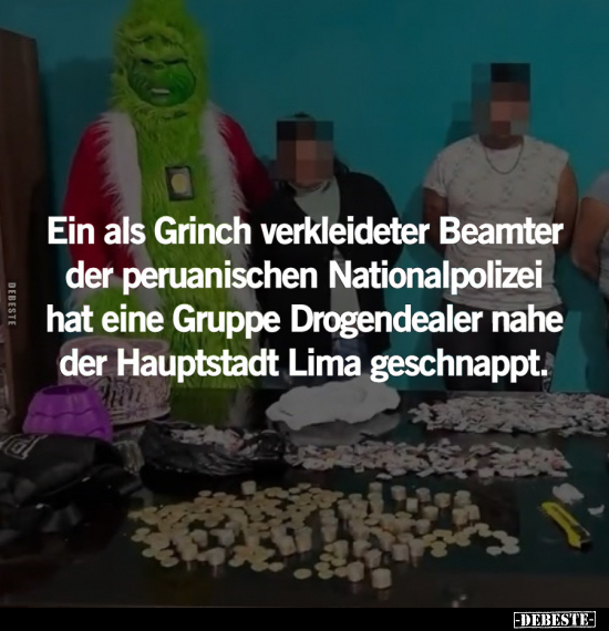 Ein als Grinch verkleideter Beamter.. - Lustige Bilder | DEBESTE.de