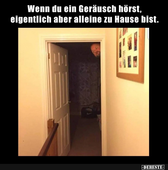 Wenn du ein Geräusch hörst, eigentlich aber alleine...