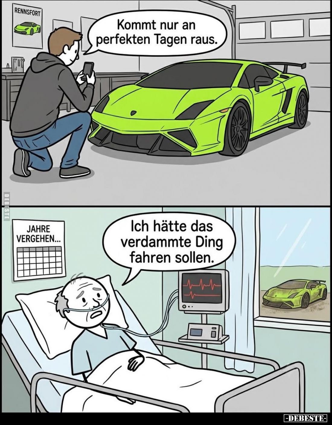 Kommt nur an perfekten Tagen raus.

Ich hätte das verdammte Ding fahren sollen.