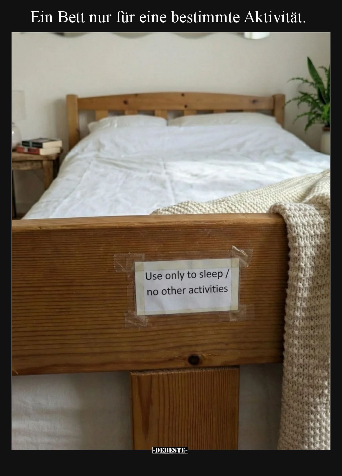 Ein Bett nur für eine bestimmte Aktivität... - Lustige Bilder | DEBESTE.de