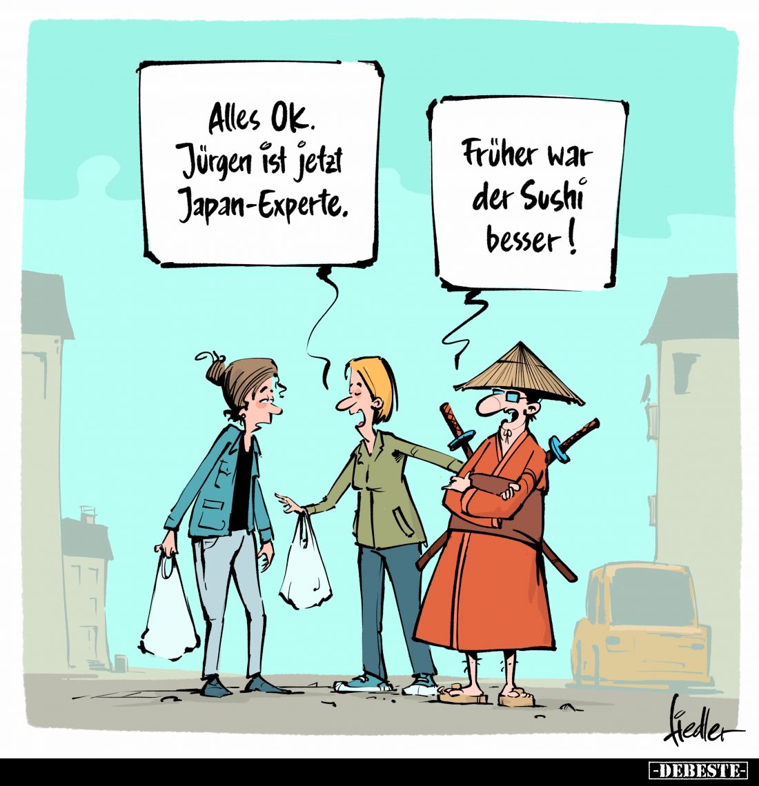 Alles OK. Jürgen ist jetzt Japan-Experte. -
Früher war der Sushi besser!