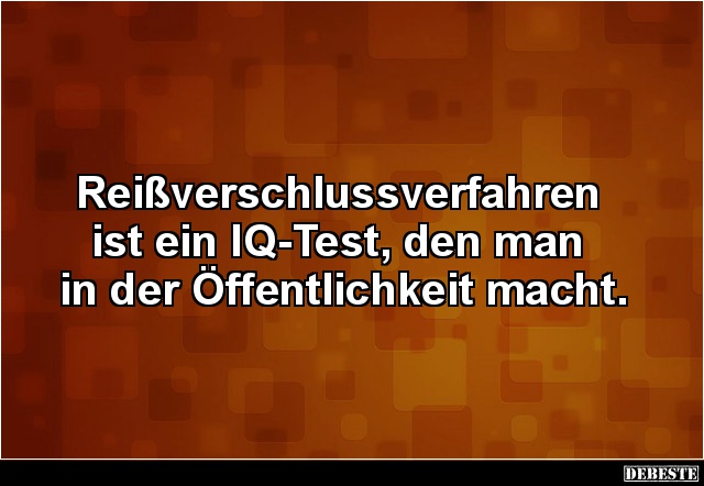 Reißverschlussverfahren ist ein IQ-Test.. - Lustige Bilder | DEBESTE.de