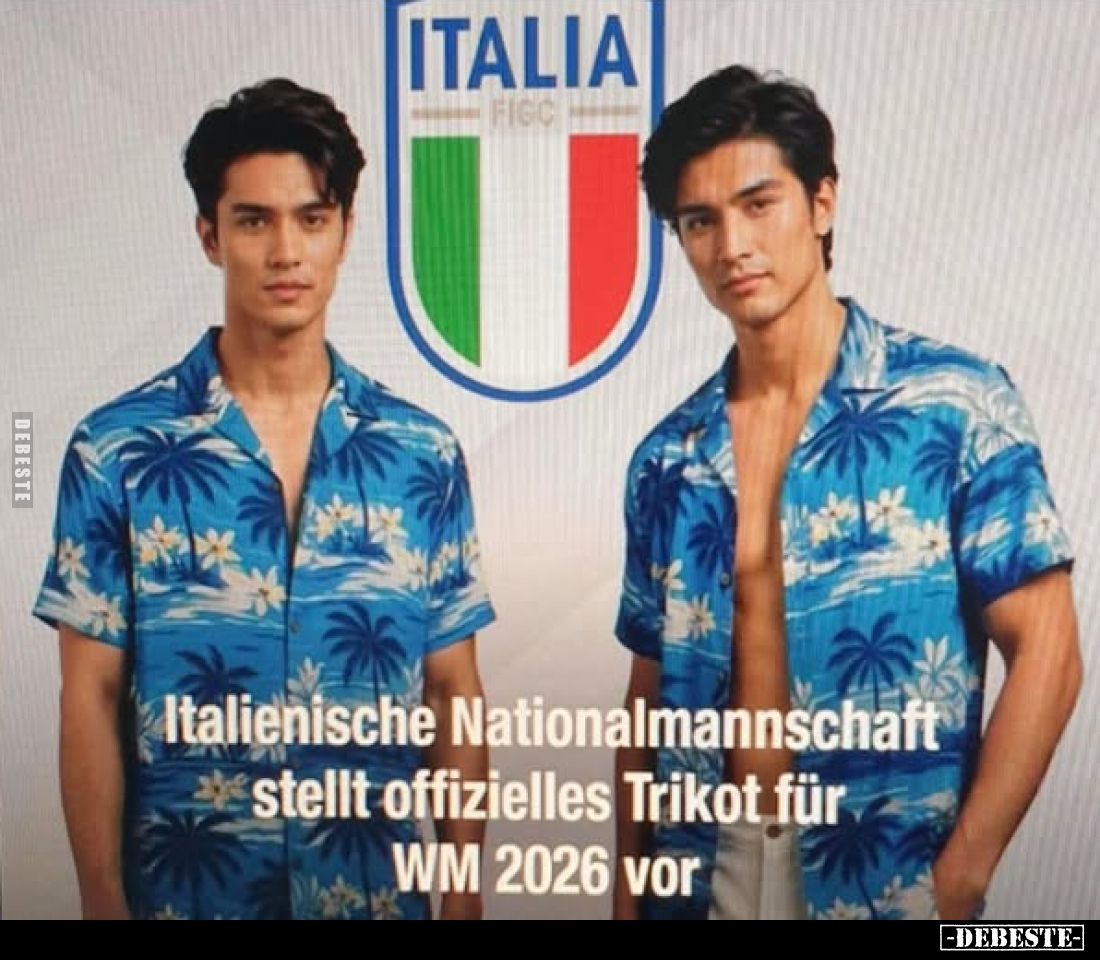 Italienische Nationalmannschaft stellt offizielles Trikot.. - Lustige Bilder | DEBESTE.de