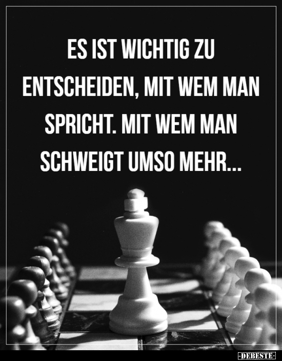 Es ist wichtig zu entscheiden, mit wem man spricht..