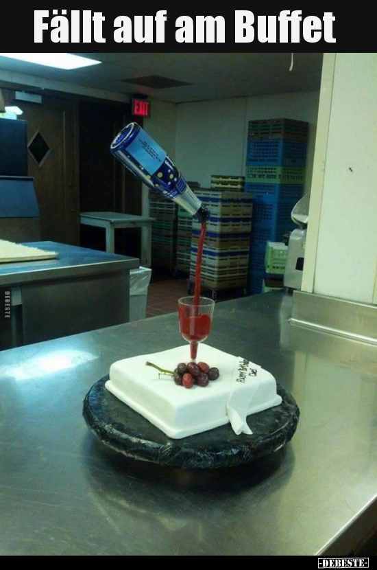 Fällt auf am Buffet..