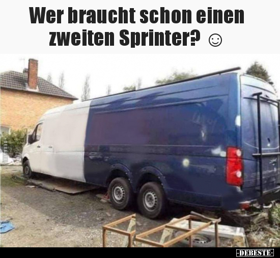 Wer braucht schon einen zweiten Sprinter? ☺.. - Lustige Bilder | DEBESTE.de