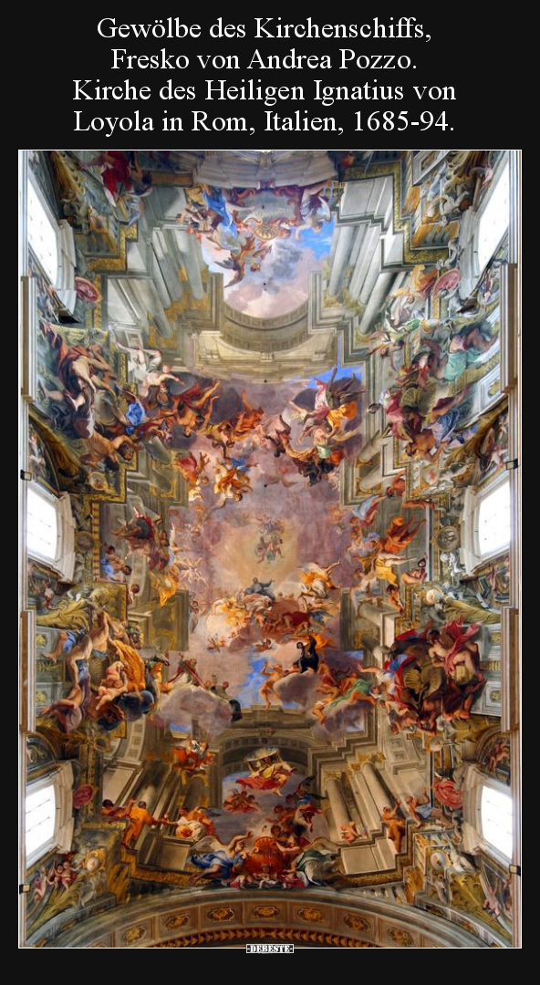 Gewölbe des Kirchenschiffs, Fresko von Andrea Pozzo... - Lustige Bilder | DEBESTE.de