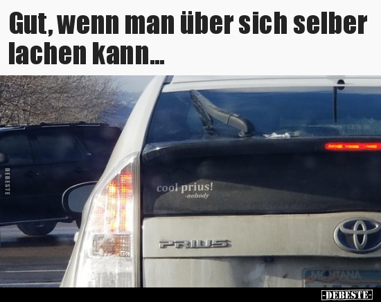 Gut, wenn man über sich selber lachen kann