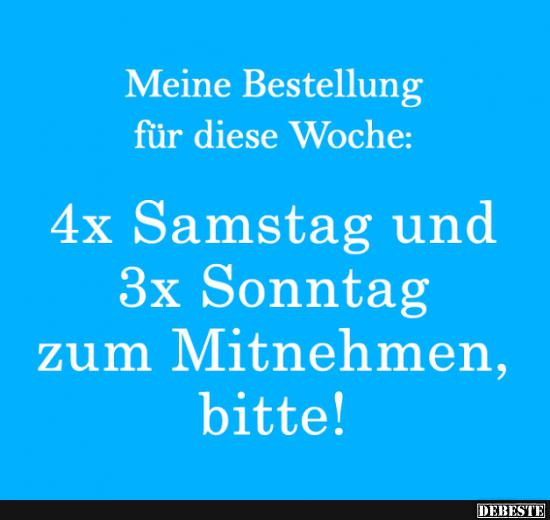 Meine Bestellung für diese Woche..