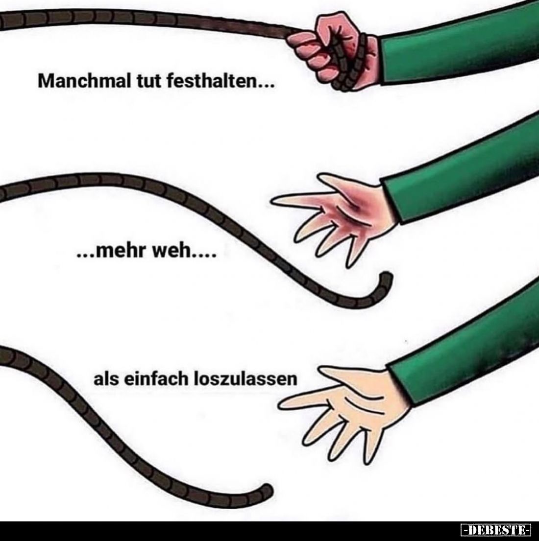 Manchmal tut festhalten...
mehr weh...
als einfach loszulassen.