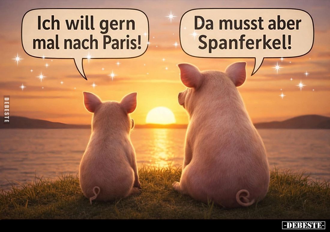 Ich will gern mal nach Paris! -
Da musst aber Spanferkel!